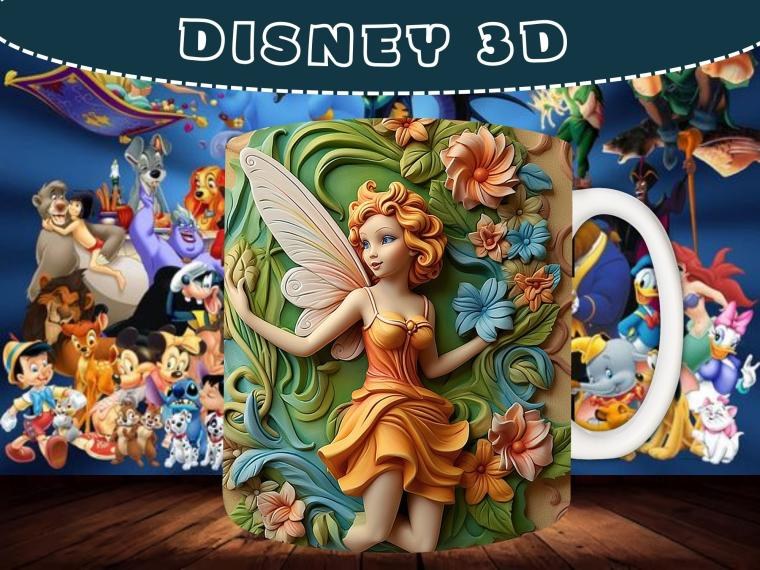 30 Plantillas PNG, Disney, personajes, 3D, con Mockups