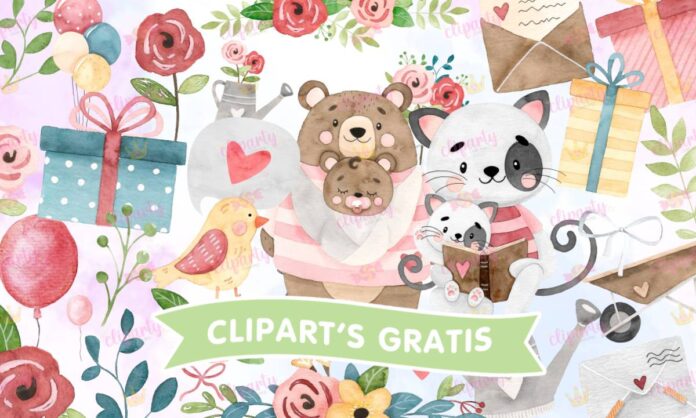 Cliparts, Mamá, animalitos, regalos,floral