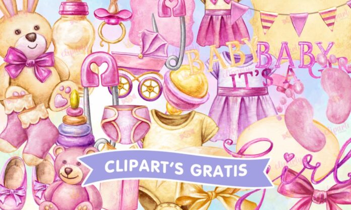 Cliparts, Bebés, zapatitos, ropita, juguetes