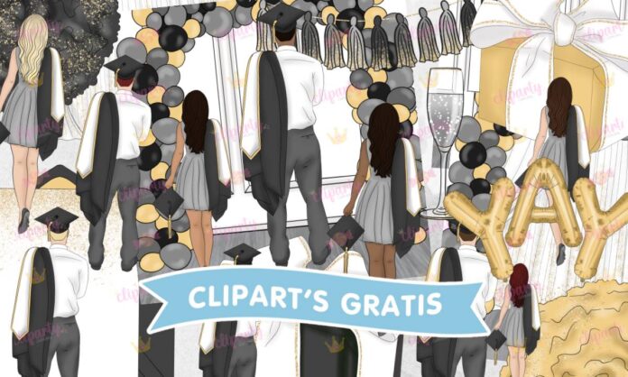 Cliparts, Graduados, chicas, chicos, fondos, regalos