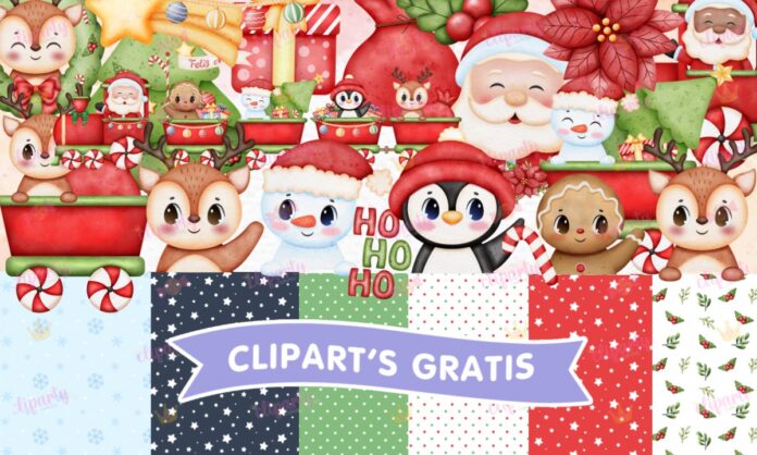 Cliparts, Navidad, santa, regalos, juguetes, watercolor, papeles