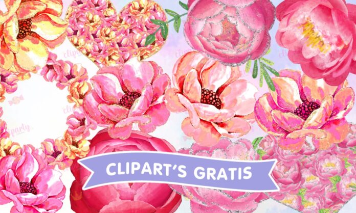 Cliparts, Florales, rosas, frames, glitter