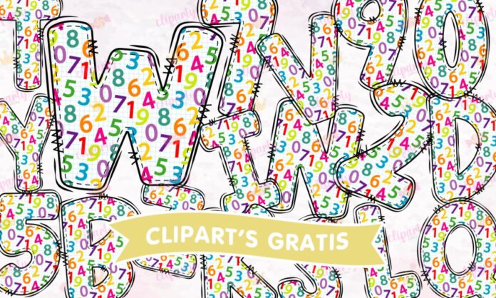 Cliparts, Abecedario, numeros, colores