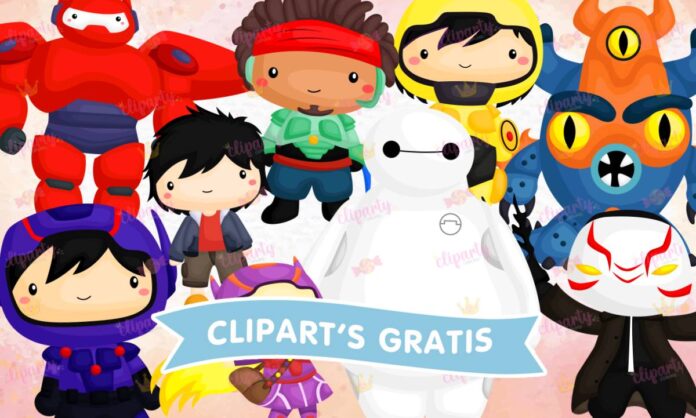 Cliparts, Peliculas, ninos, superheroes, robot, amistad