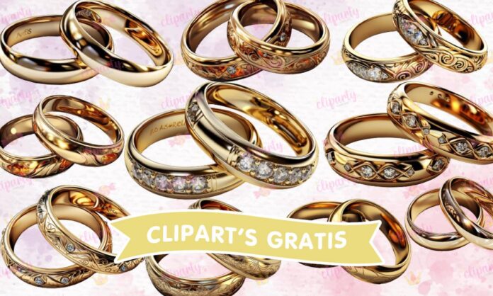 Cliparts, Boda, Amor y Amistad, anillos, objetos