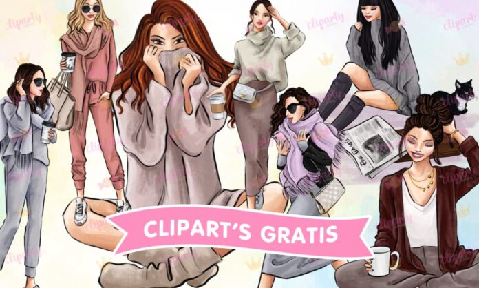 Cliparts, XV Anos, chicas, fashion, watercolor