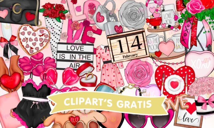 Cliparts, Objetos, Amor y Amistad, flores, regalos