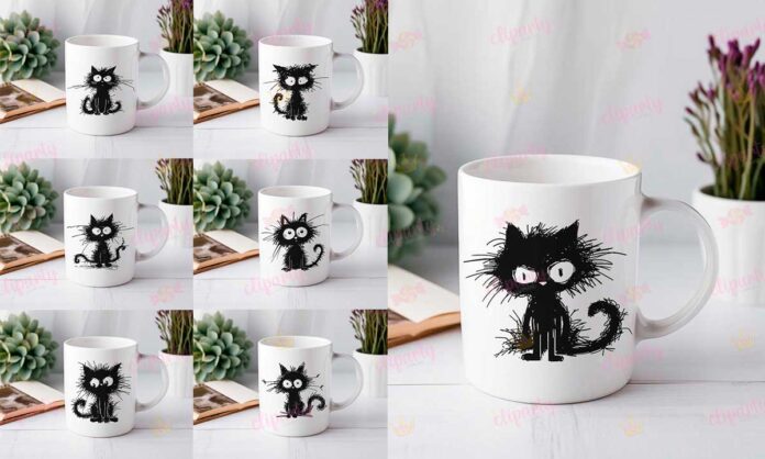 Cliparts, Mascotas, gatitos negros