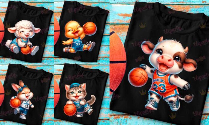 Cliparts, Deportes, basquetbol, ninos, animalitos