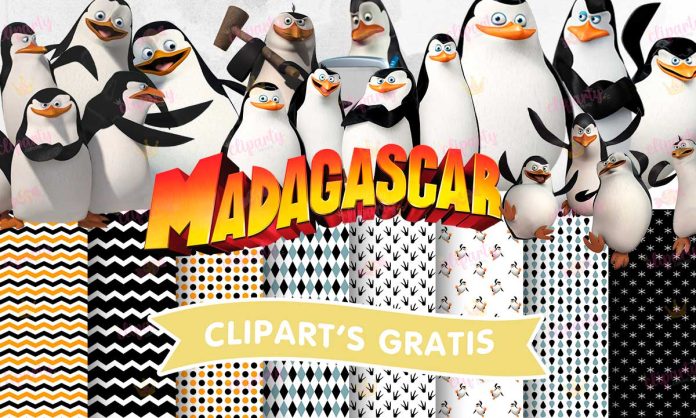 Cliparts, Caricaturas, Pinguinos de Madagascar, papeles