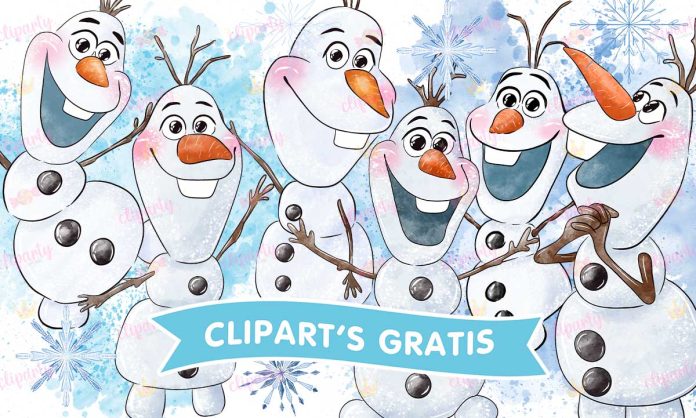 Cliparts, Peliculas, personajes, Olaf, watercolor