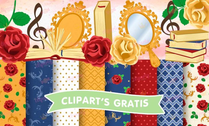 Cliparts, Peliculas, La Bella y La Bestia, papeles