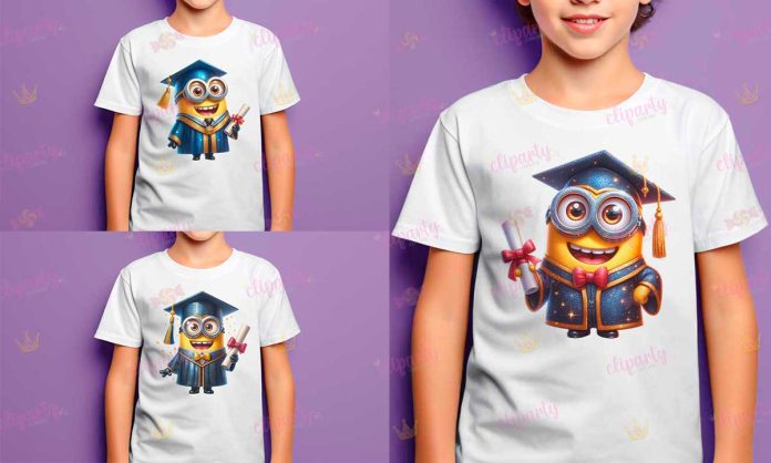 Cliparts, Graduacion, personajes, minions, glitter