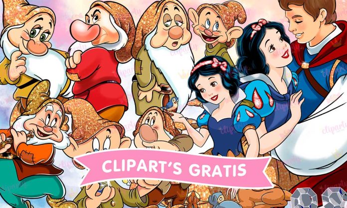 Cliparts, Peliculas, Princesas, Blanca Nieves, glitter