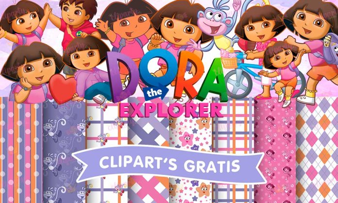 Cliparts, Caricaturas, Dora la Exploradora, papeles