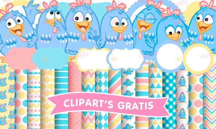 Cliparts, Caricaturas, Gallina Pintadita, papeles