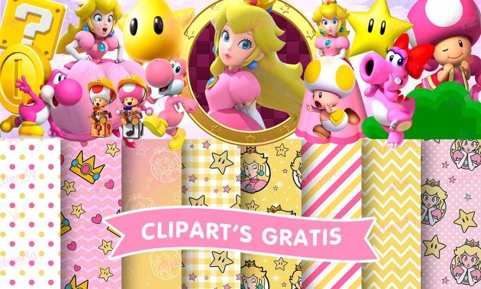 Cliparts, Videojuegos, Peach, papeles