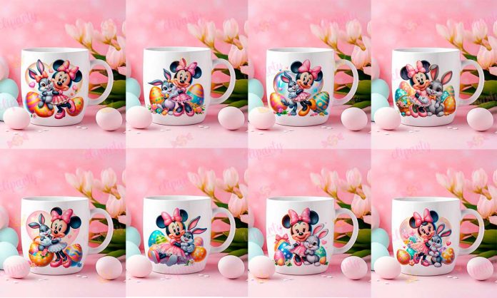 Cliparts, Pascua, Minnie Mouse, conejo