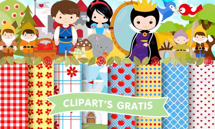 Cliparts, Peliculas, Princesas, Blanca Nieves, papeles