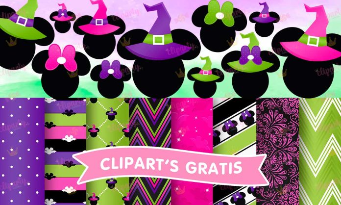 Cliparts, Caricaturas, Minnie Mouse, papeles