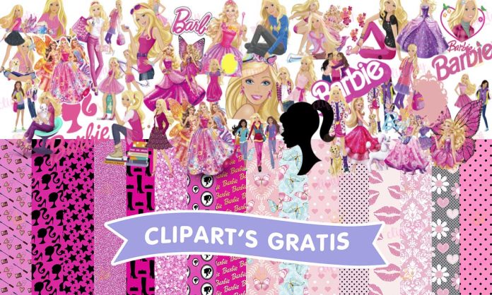 72 Cliparts de Barbie, niñas, caricaturas, papeles