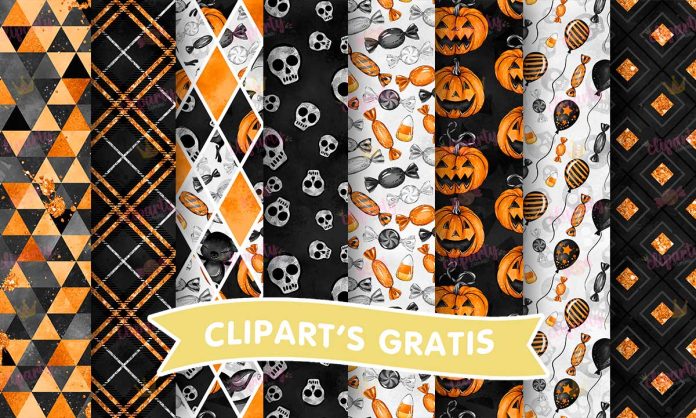 Papeles, Halloween, calaveras, dulces